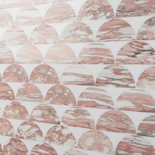 Horizon Moon Rosa - Rosa Norvegia- Thassos Polished Marble