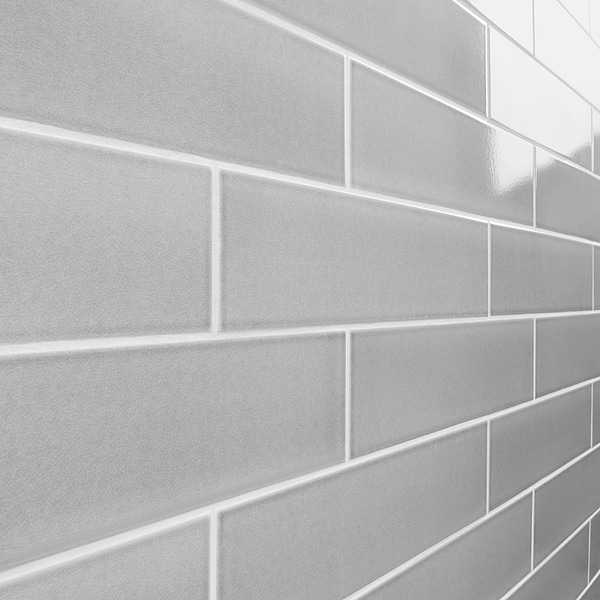 Retouch Gray 4.5x18 Crackled Glossy Ceramic Tile