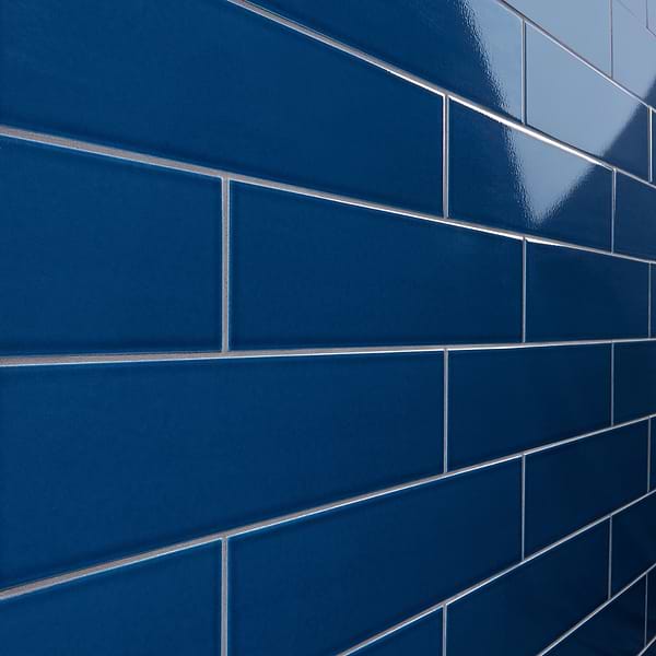 Retouch Nautical Blue 4.5x18 Crackled Glossy Ceramic Tile