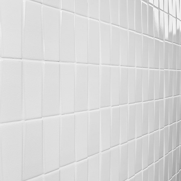 Retouch Steps White 4.5x18 3D Crackled Glossy Ceramic Tile