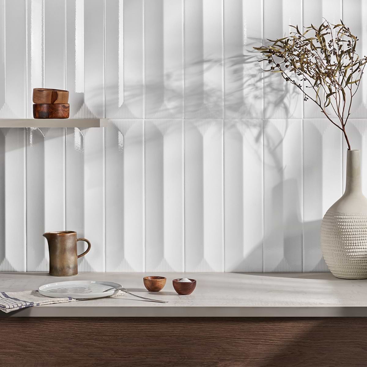 Shop Retouch Inflex White 4.5x18 3D Crackled Glossy Ceramic Tile