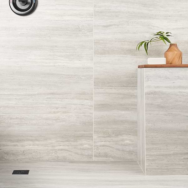 Zenit Gray 12x24 Travertine Look Matte Porcelain Tile