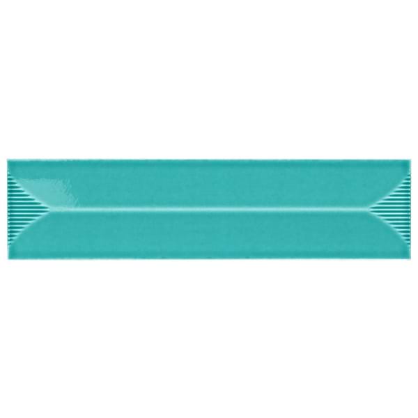 Retouch Inflex Teal Green 4.5x18 3D Crackled Glossy Ceramic Tile