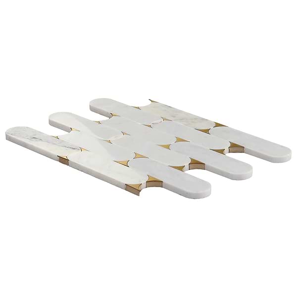 Alanis Calacatta Brass Polished Marble + Brass