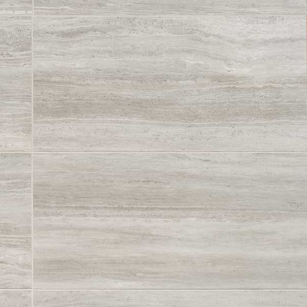 Zenit Gray 12x24 Travertine Look Matte Porcelain Tile
