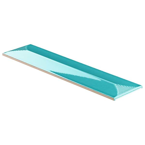 Retouch Inflex Teal Green 4.5x18 3D Crackled Glossy Ceramic Tile