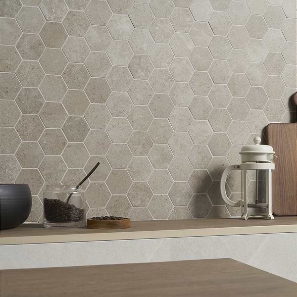 Ages Tortora 3" Hex Matte Porcelain Mosaic Tile