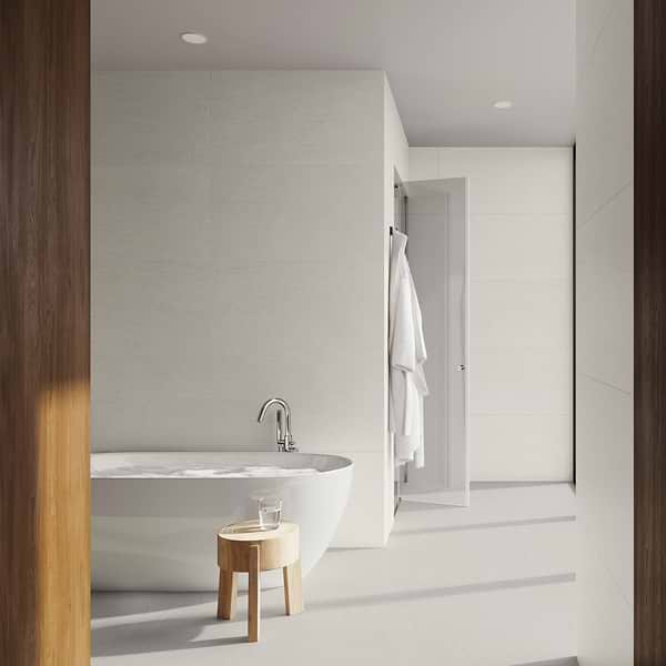 Tectonic Ivory White 24x48 Matte Porcelain Tile