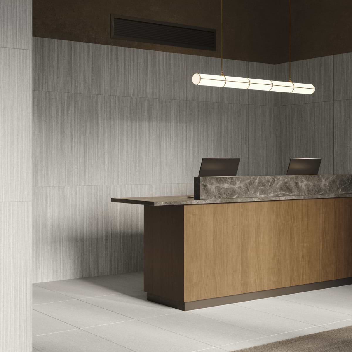 Shop Tectonic Pleated Ivory White 24x48 Matte Porcelain Tile at