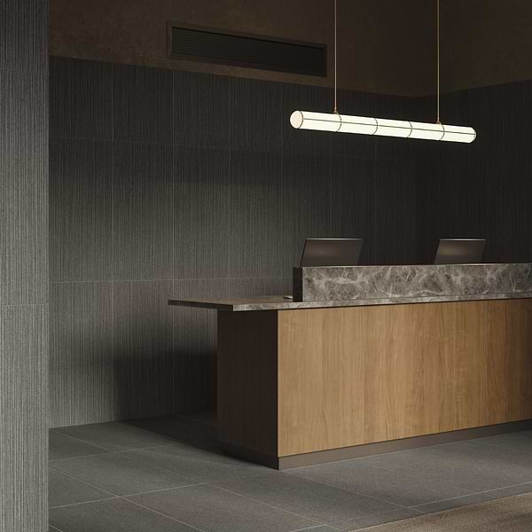 Tectonic Pleated Mocha Gray 24x48 Matte Porcelain Tile