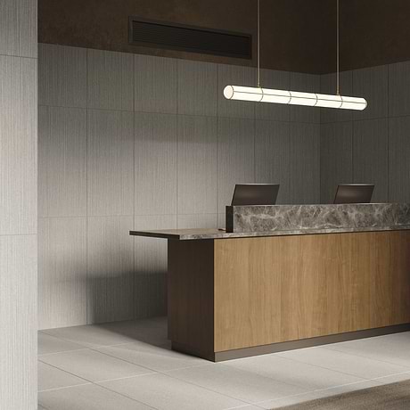 Tectonic Pleated Silver Gray 24x48 Matte Porcelain Tile