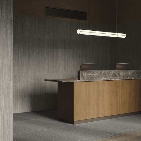 Tectonic Pleated Smoke Gray 24x48 Matte Porcelain Tile
