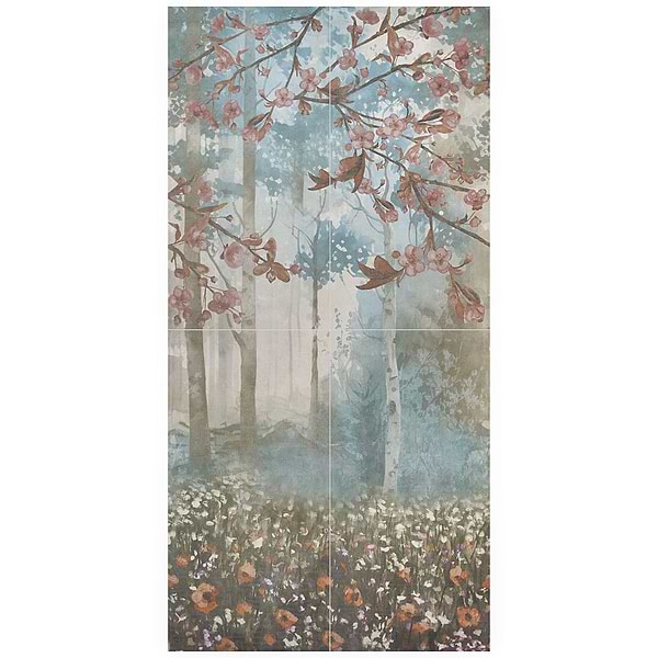 KIT- Paula Purroy Musee Secret Forest 24x48 Artisan Decor Mural Porcelain Tile