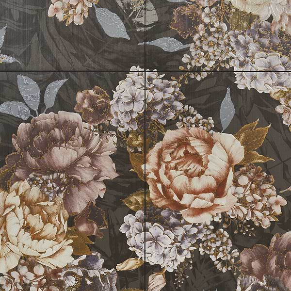 Paula Purroy Musee Rosette 24x48 Artisan Decor Porcelain Tile