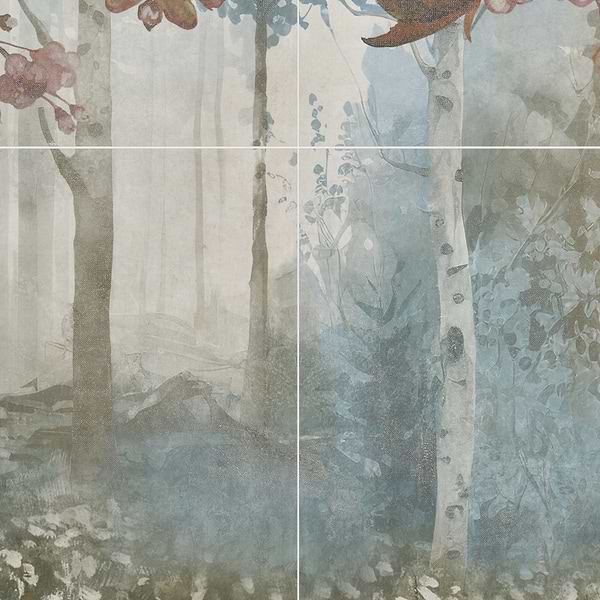 KIT- Paula Purroy Musee Secret Forest 24x48 Artisan Decor Mural Porcelain Tile