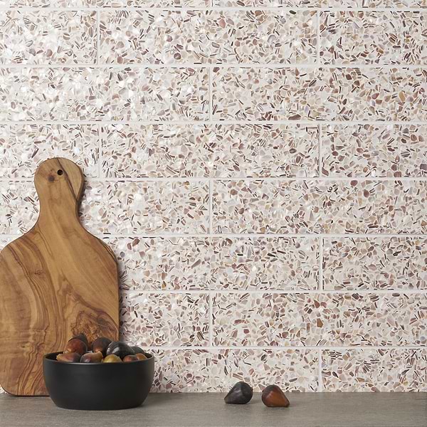 Pearl Terrazzo Polished Cream 3x12 Polished Terrazzo