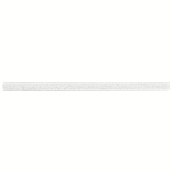 Close Out - Craquelure Vintage White 1/4 Round Bullnose; in White w/ Black Crackle Ceramic; for Backsplash, Bathroom Wall, Kitchen Wall, Shower Wall, Wall Tile; in Style Ideas Art Deco, Classic, Contemporary, Farmhouse, Traditional, Transitional