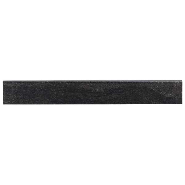 Olympic Charcoal 3x24 Bullnose; in Charcoal Porcelain; for Backsplash, Bathroom Floor, Bathroom Wall, Commercial Floor, Floor Tile, Kitchen Floor, Kitchen Wall, Outdoor Wall, Pool Tile, Shower Floor, Shower Wall, Wall Tile; in Style Ideas Classic, Industrial, Mid Century, Traditional, Transitional