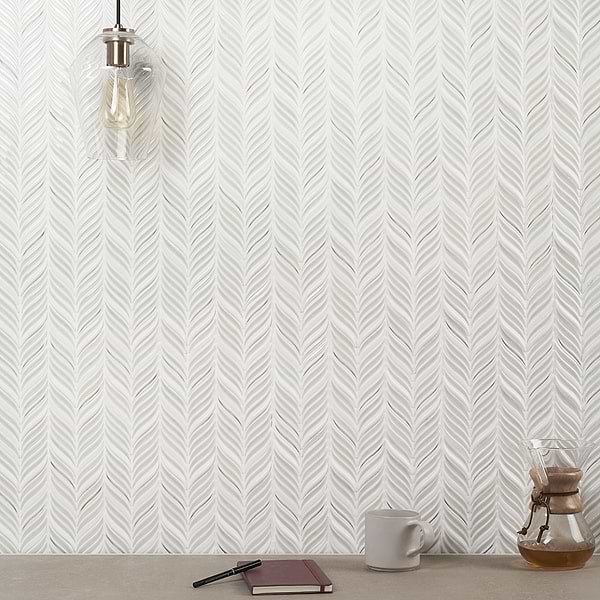 Close Out - Baroque Glass Petals Grigio Crackled Glass; in Gray, White Crackled Glass; for Backsplash, Bathroom Wall, Kitchen Wall, Shower Wall, Wall Tile; in Style Ideas Mid Century, Transitional, Tropical