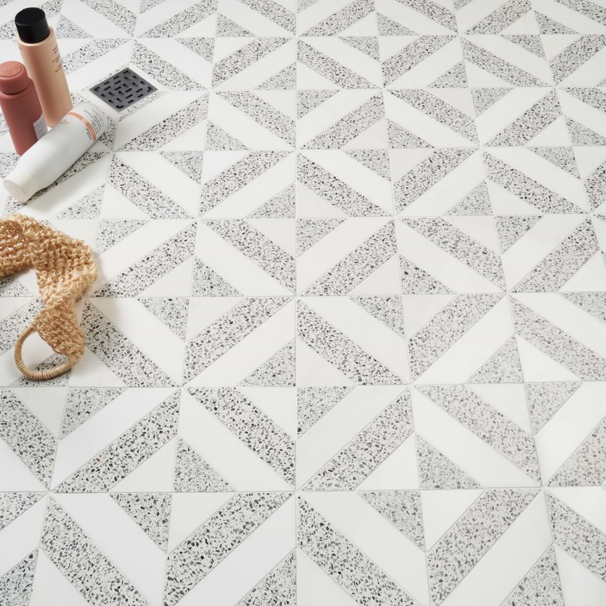 Shop Close Out - Minna Diagonals Bianca Truffle - Tibet White