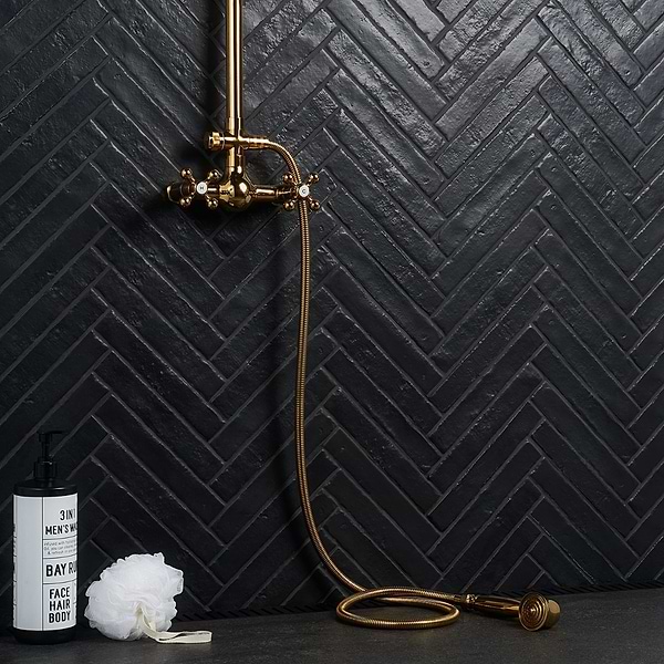 Artist Coal Black 1.5x9 Matte Ceramic Tile