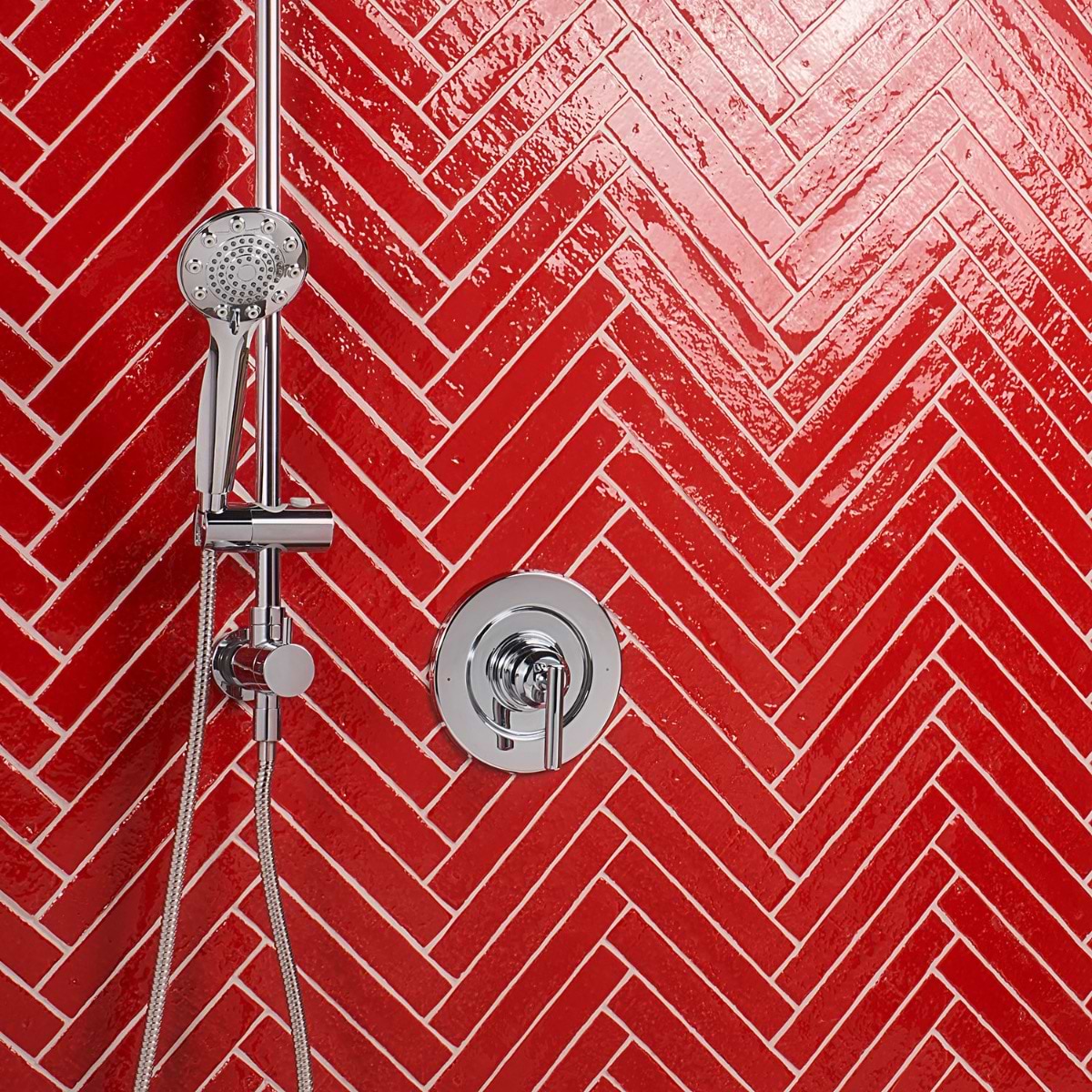 Shop Close Out - Artist Crimson Red 1.5x9 Glossy Ceramic Tile