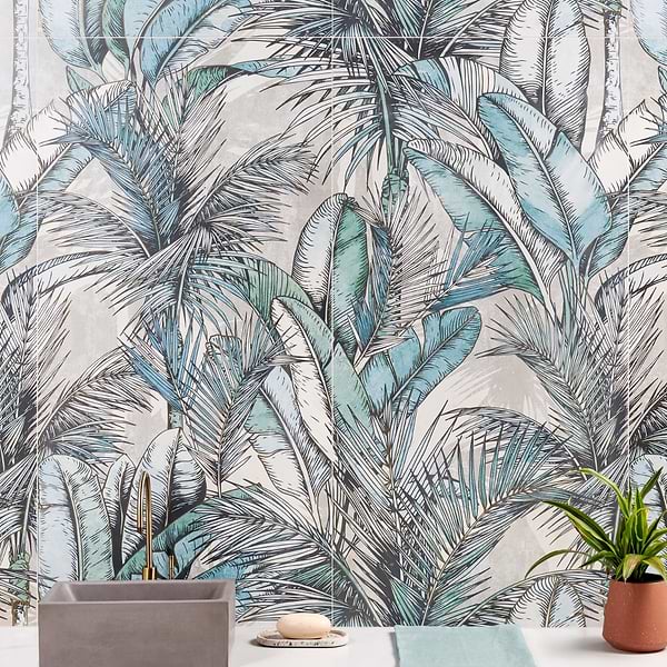 Artscape Eden Blue 24x48 Artisan Decor Matte Porcelain Wall Tile