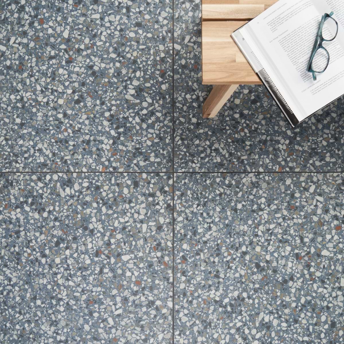 Shop Kado Flakes Ocean Blue 24x24 | SohoStudioCorp.com