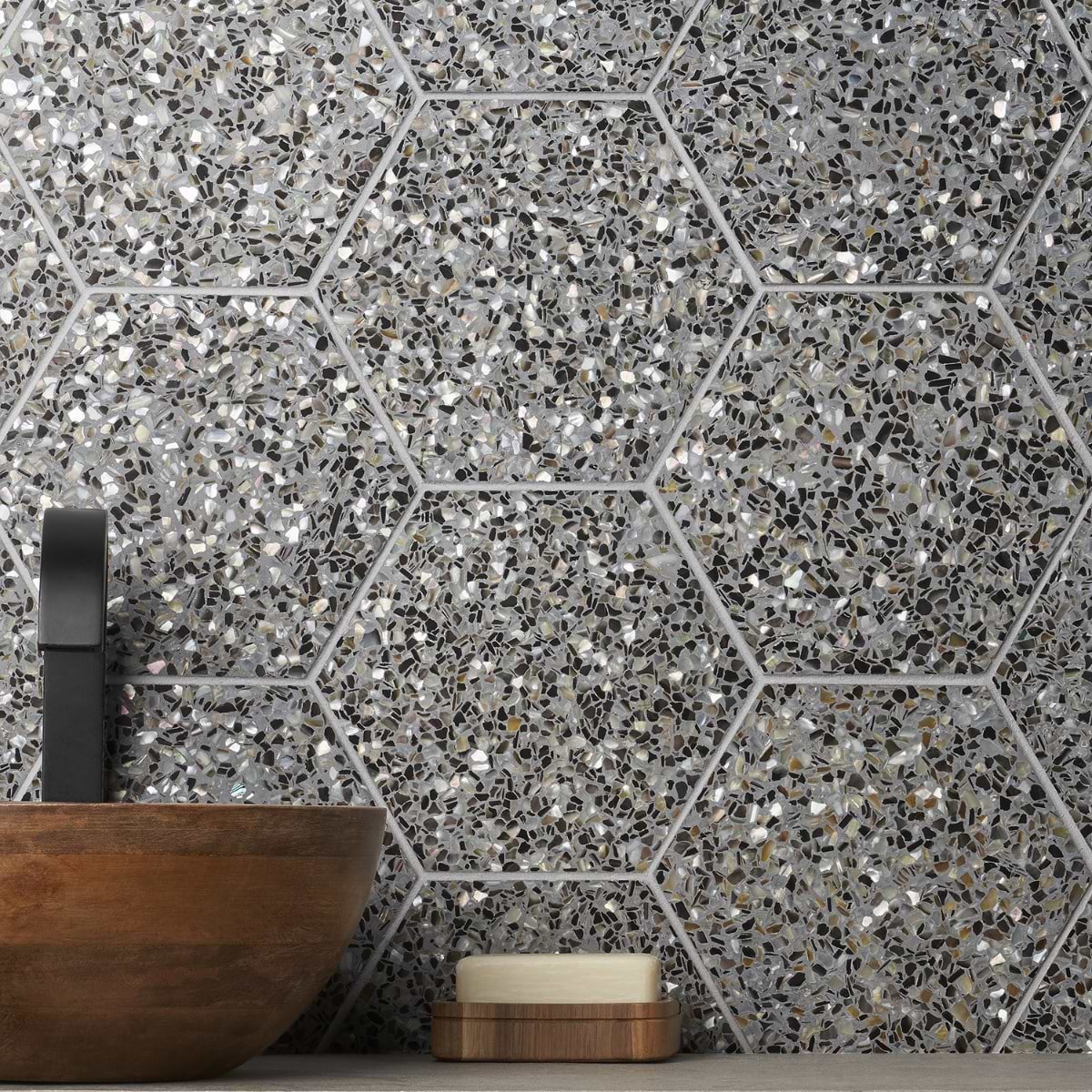 Shop Pearl Terrazzo Polished Black 8
