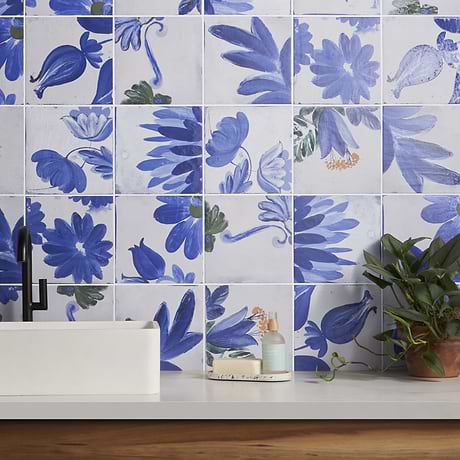 Angela Harris Florista Portobella Decor 8x8 Mural Matte Porcelain