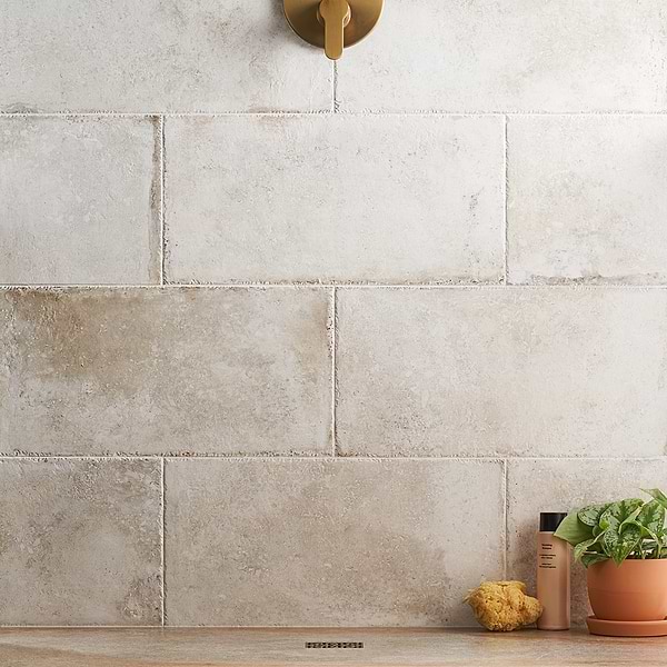 Caruso Olimpia White 12x24 Travertine Look Matte Porcelain Tile