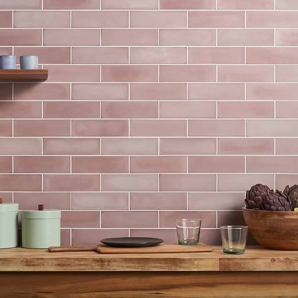 ColorHues Cement Coral 2x8; in Pink Cement; for Backsplash, Bathroom Floor, Bathroom Wall, Floor Tile, Kitchen Floor, Kitchen Wall, Shower Floor, Shower Wall, Wall Tile; in Style Ideas Beach, Classic, Contemporary, Cottage, Craftsman, Mediterranean, Transitional