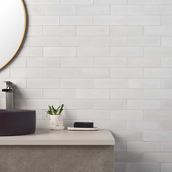 ColorHues Cement Mist Gray 2x8; in Gray Cement; for Backsplash, Bathroom Floor, Bathroom Wall, Floor Tile, Kitchen Floor, Kitchen Wall, Shower Floor, Shower Wall, Wall Tile; in Style Ideas Beach, Classic, Contemporary, Cottage, Craftsman, Mediterranean, Transitional