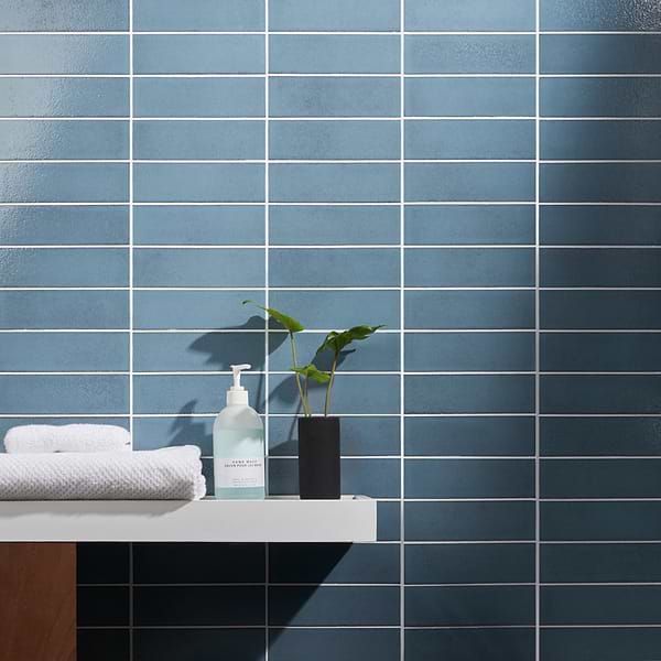 ColorHues Lava Stone Turquoise 2x8; in Blue Lava Stone; for Backsplash, Bathroom Floor, Bathroom Wall, Commercial Floor, Floor Tile, Kitchen Floor, Kitchen Wall, Outdoor Wall, Pool Tile, Shower Floor, Shower Wall, Wall Tile; in Style Ideas Beach, Classic, Contemporary, Cottage, Craftsman, Mediterranean, Transitional