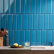 Beverly Marine Blue 4x12 Beveled Glossy Ceramic Subway Tile