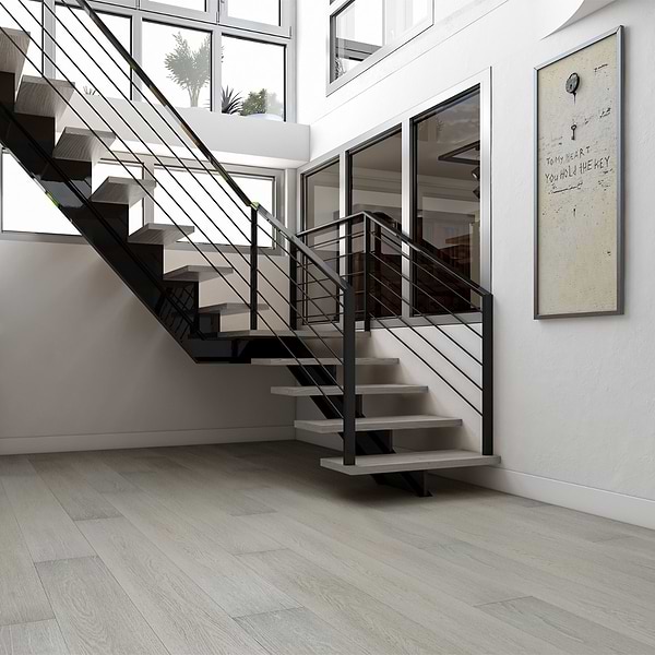 Broadway Lunar 9x72 - 6.0mm/28mil Wear Layer - Rigid Core Click; in Gray Luxury Vinyl; for Bathroom Floor, Commercial Floor, Floor Tile, Kitchen Floor; in Style Ideas Classic, Contemporary, Cottage, Industrial, Mid Century, Modern, Traditional, Transitional