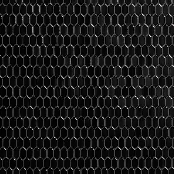 Moonlit Iridescent Black Gold 1/4" x 1" Polished Glass Mosaic Tile