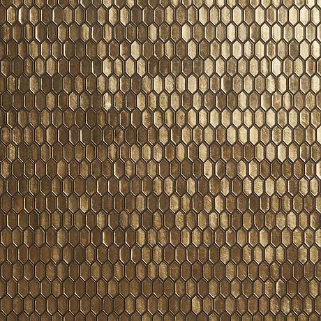 Moonlit Gold 1/4" x 1" Polished Glass Mosaic Tile