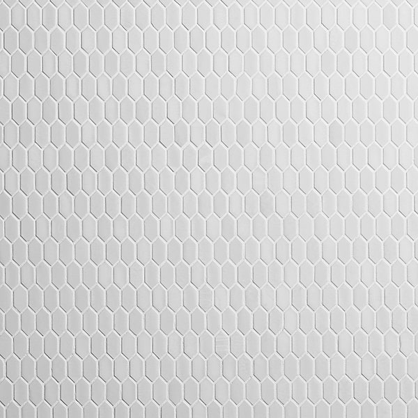 Moonlit Rain White 1/4" x 1" Polished Glass Mosaic Tile