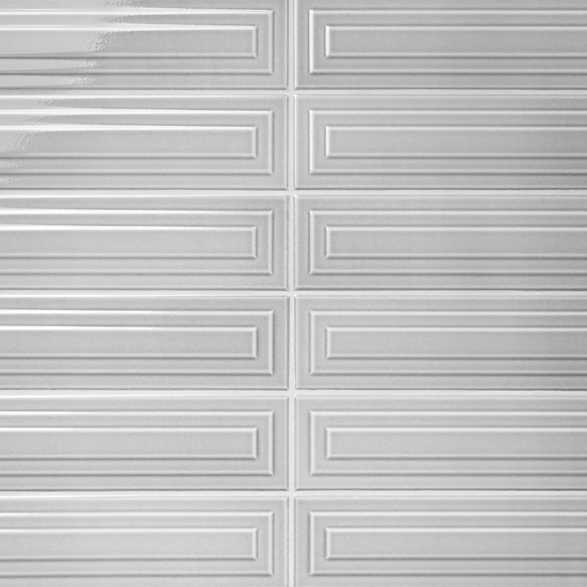 Retouch Frame Gray 4.5x18 3D Crackled Glossy Ceramic Tile 