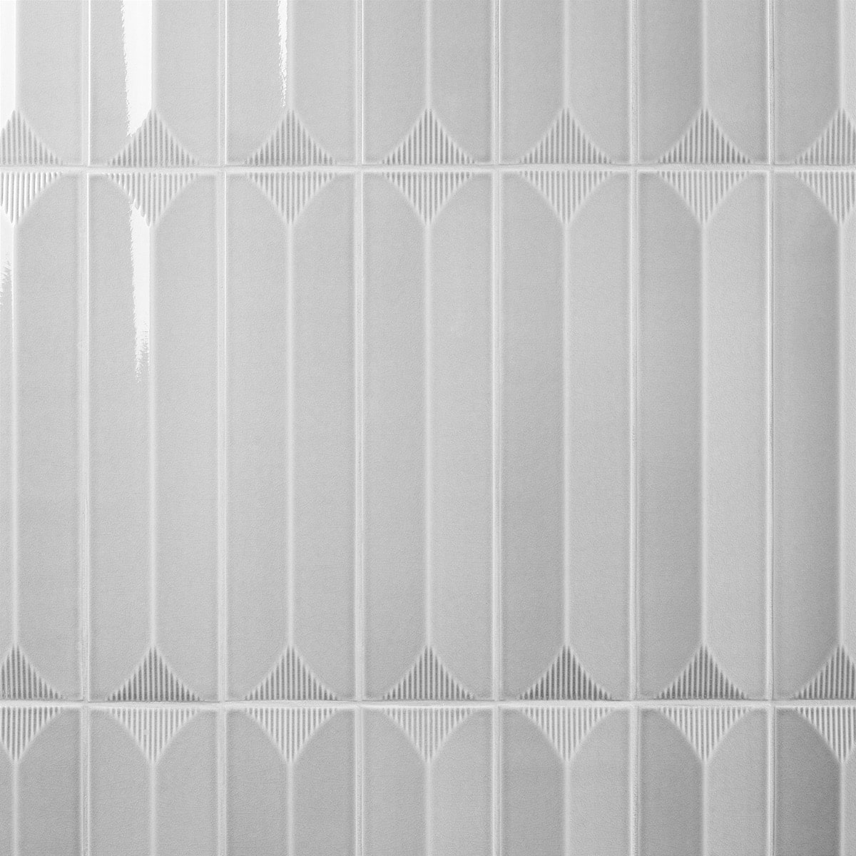 Retouch Inflex Gray 4.5x18 3D Crackled Glossy Ceramic Tile 