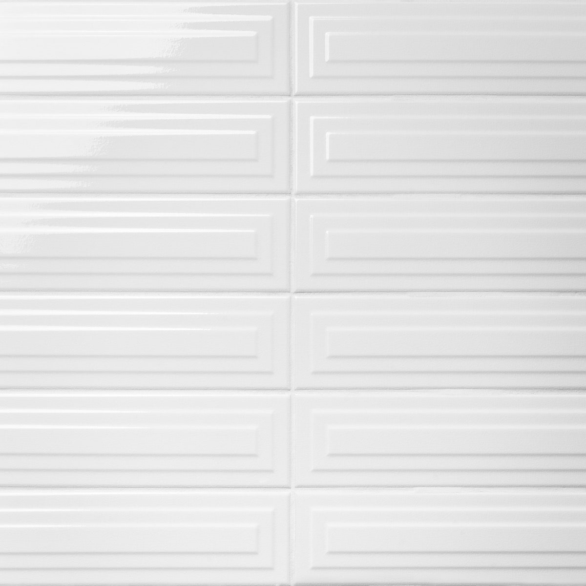Retouch Frame White 4.5x18 3D Crackled Glossy Ceramic Tile 