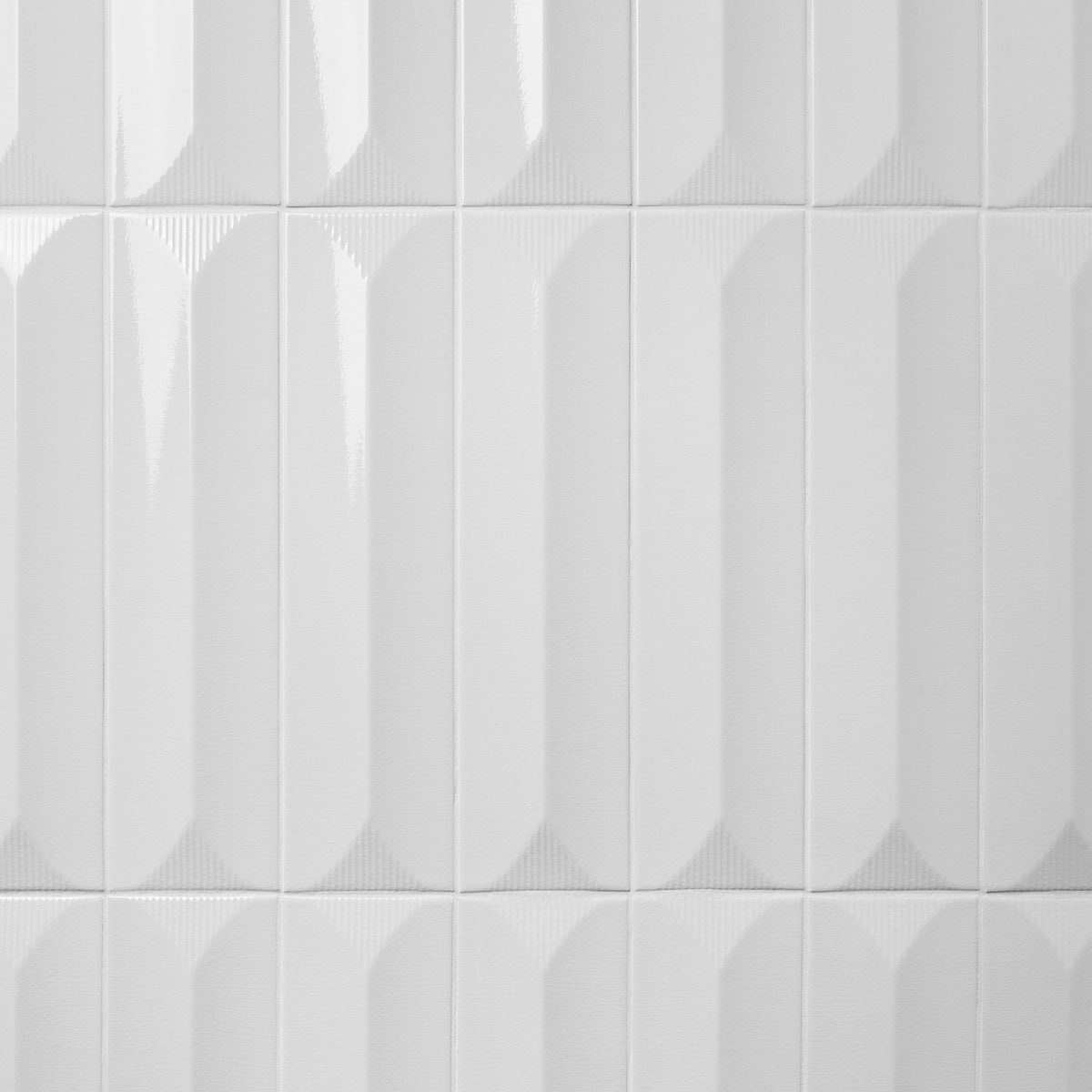 Retouch Inflex White 4.5x18 3D Crackled Glossy Ceramic Tile 