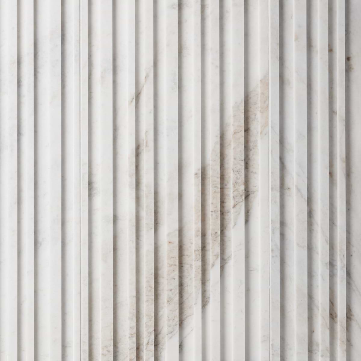 Carver Barcode Alaska White 12x24 Dimensional Polished  Marble