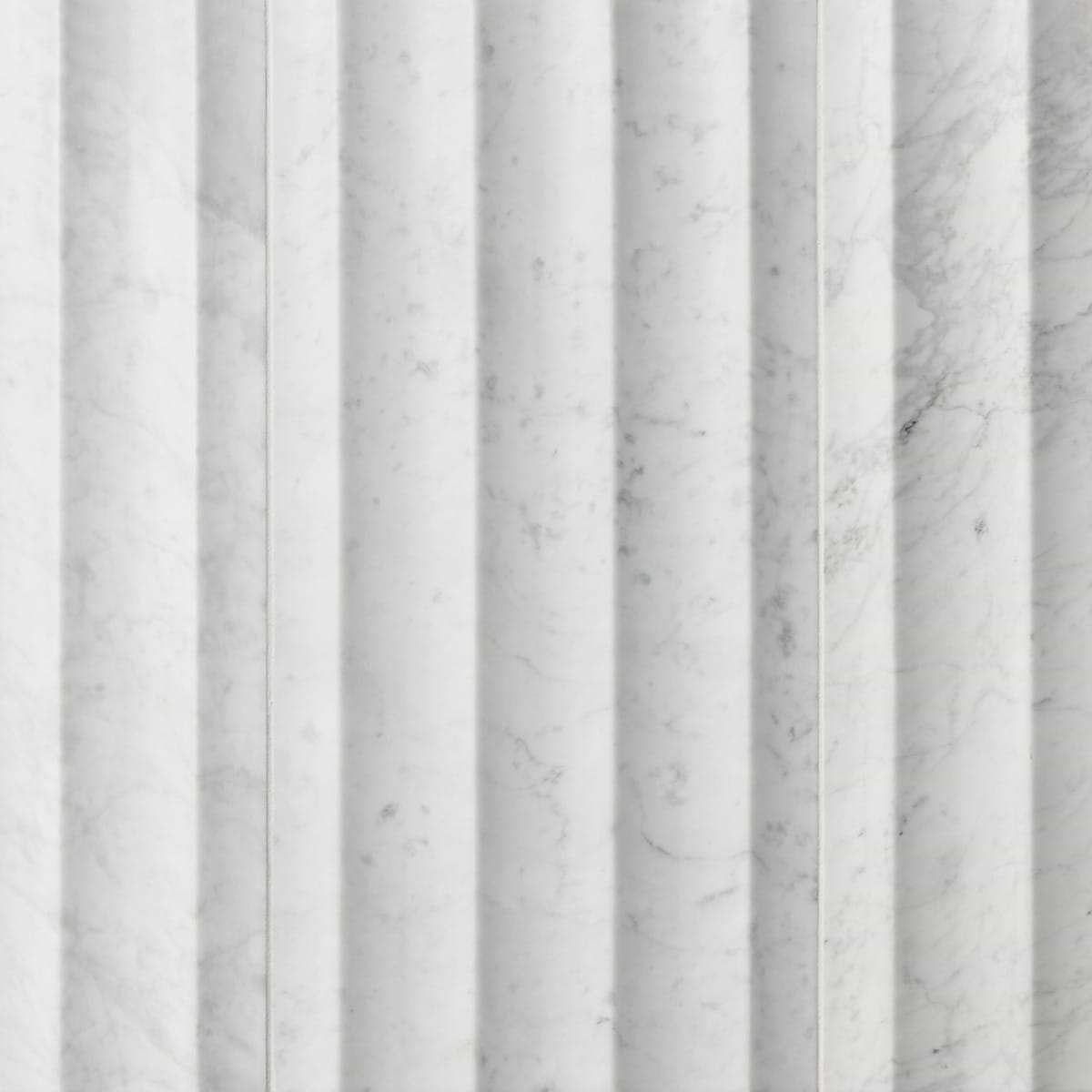 Carver Fluted Carrara 12x24 Dimensional Honed Honed Marble