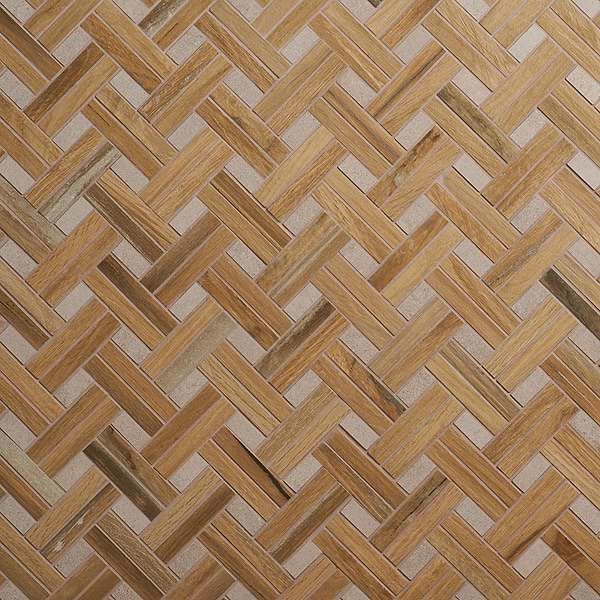 Finity Herringbone Birch Matte Porcelain Wood Look Mosaic Tile