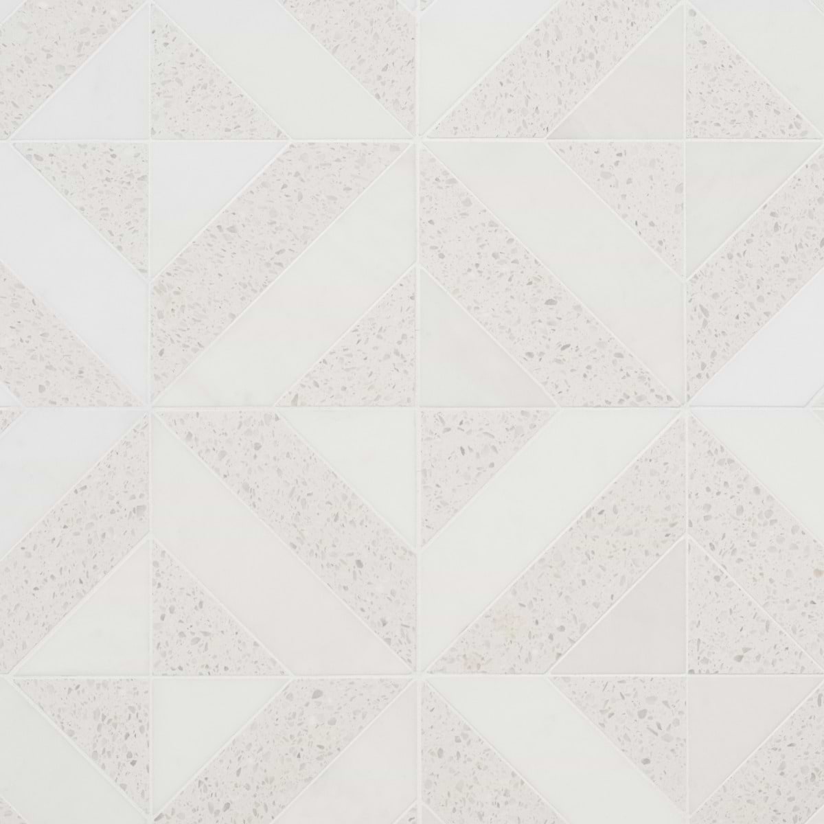 Minna Diagonals Bianca Salt - Tibet White & Terrazzo 