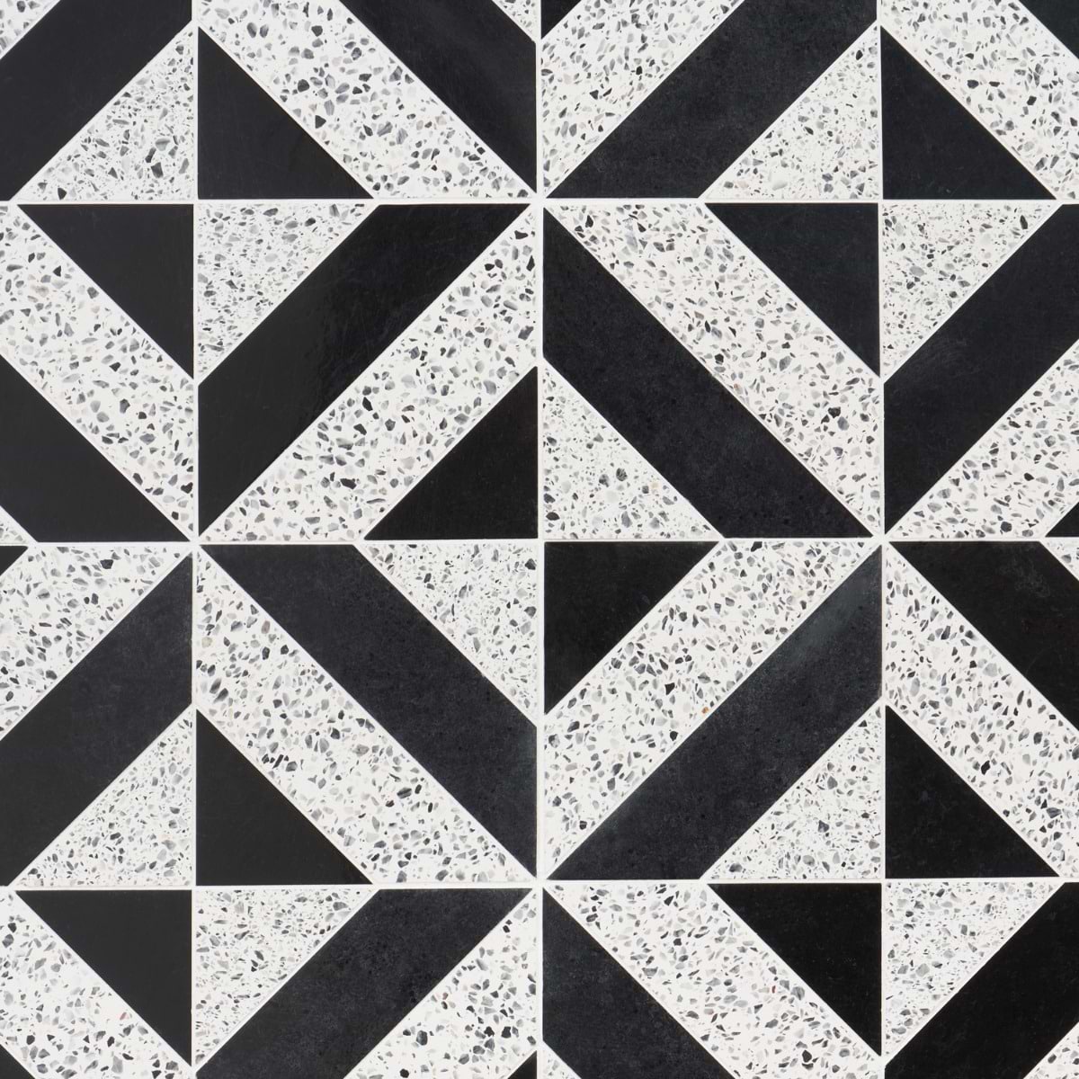 Minna Diagonals Nero Truffle - Nero Marquina & Terrazzo 