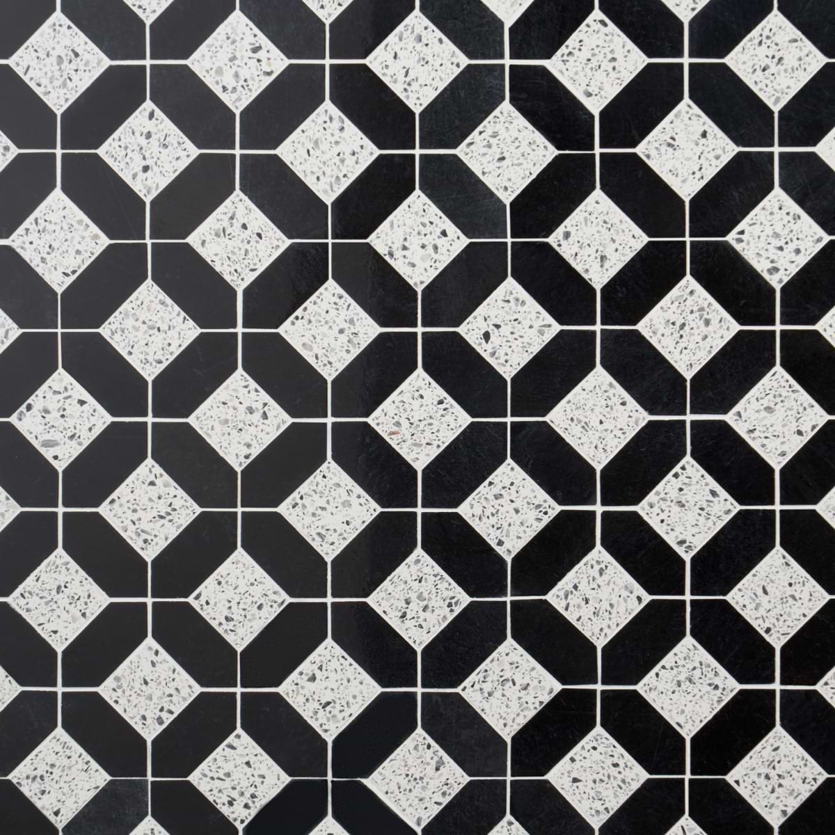 Minna Diamond Nero Truffle - Nero Marquina & Terrazzo 