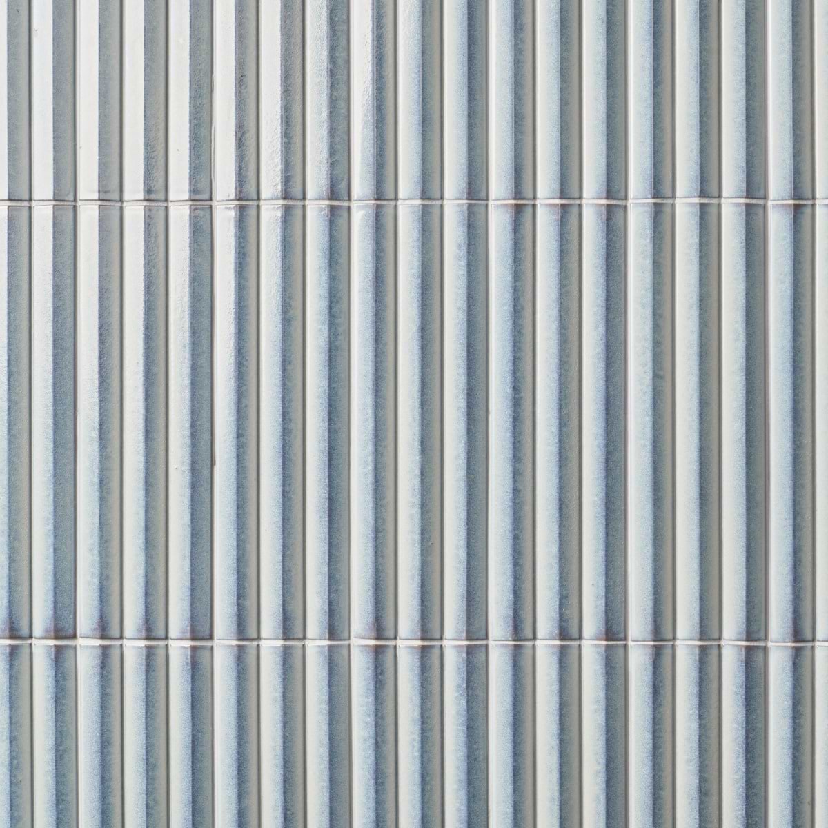 Accordion Iris White Fluted 5x16 3D Polished Porcelain Tile